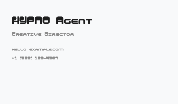 HYPNO Agent Business Card