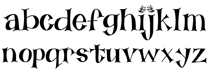 Hybrid Hibiscus Font LOWERCASE