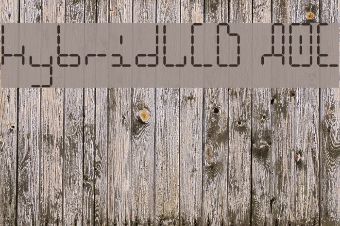 HybridLCD AOE Schriftart examples