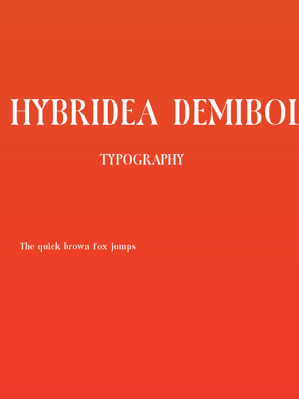 Hybridea DemiBold Poster