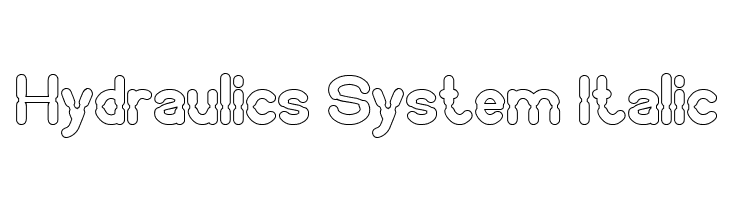 Hydraulics System Italic Font