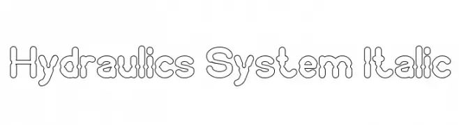 Hydraulics System Italic  Descarca Fonturi Gratis