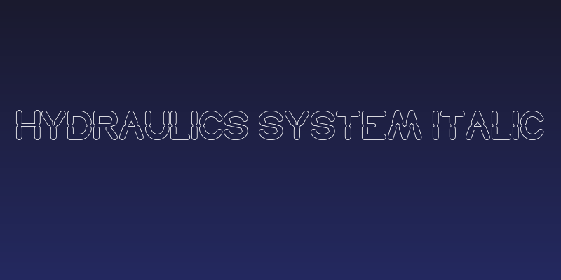 Hydraulics System Italic Social Header
