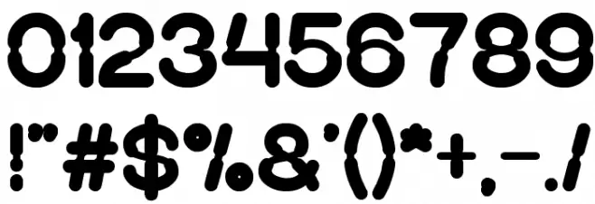 Hydraulics System Font OTHER CHARS