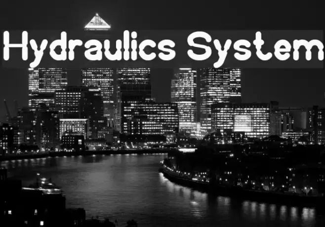 Hydraulics System Font examples