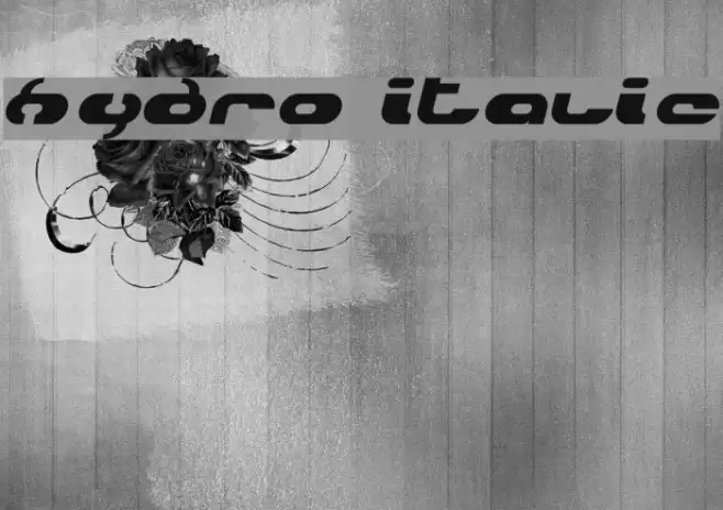 Hydro Italic Font examples