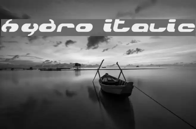 Hydro Italic Font examples