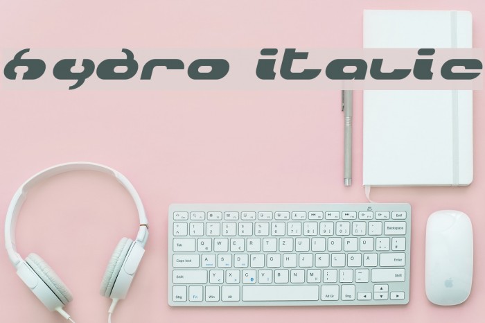 Hydro Italic Font examples