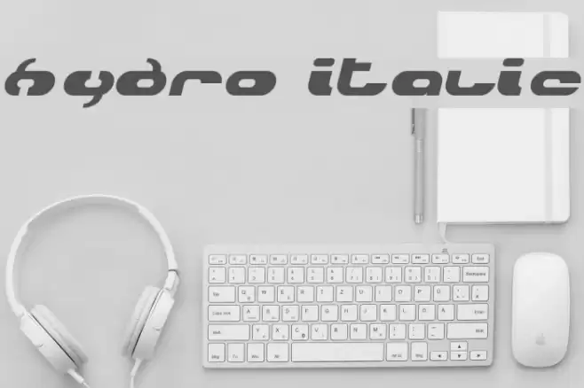 Hydro Italic Font examples