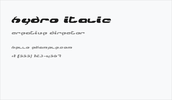 Hydro Italic Business Card