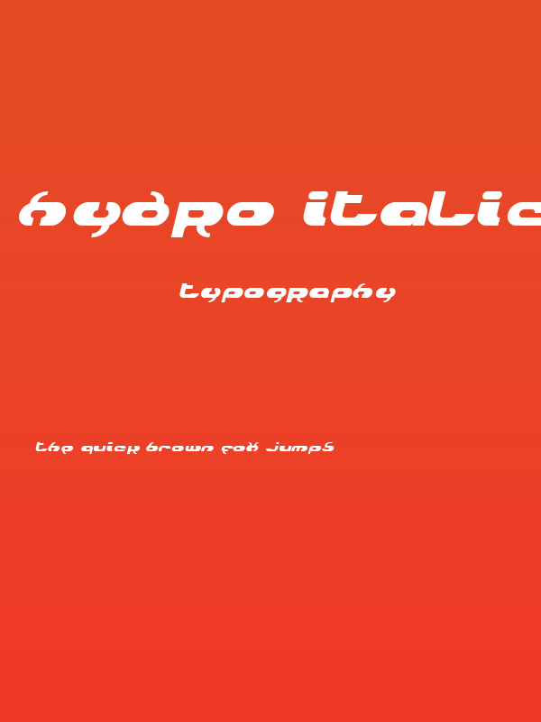 Hydro Italic Poster