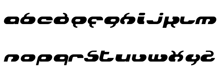 Hydro Italic Font LOWERCASE