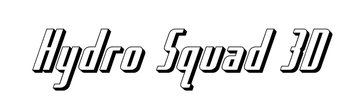 Hydro Squad 3D Font