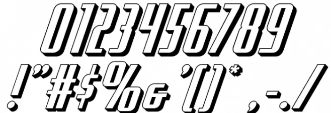 Hydro Squad 3D Font OTHER CHARS