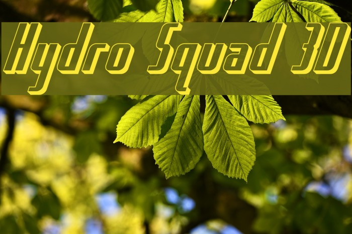 Hydro Squad 3D Font examples