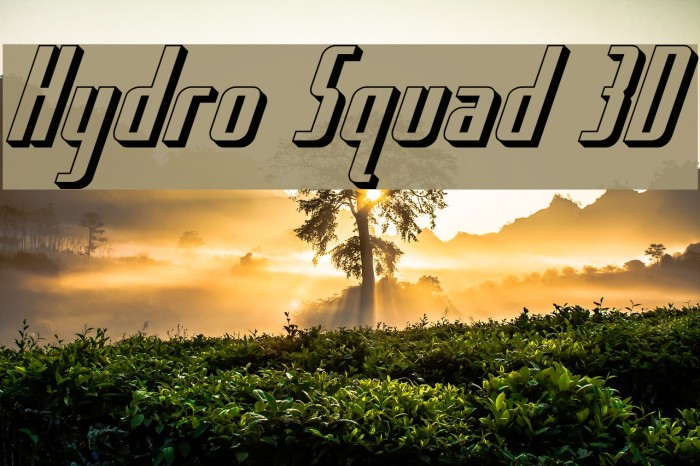 Hydro Squad 3D Font examples