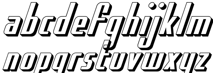 Hydro Squad 3D Font LOWERCASE