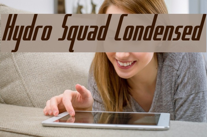 Hydro Squad Condensed Font examples