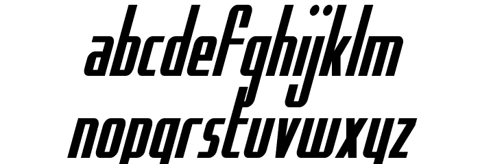 Hydro Squad Condensed Font LOWERCASE