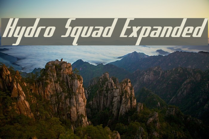 Hydro Squad Expanded Font examples