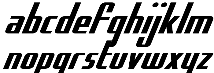 Hydro Squad Expanded Font LOWERCASE