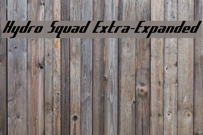 Hydro Squad Extra-Expanded Font examples