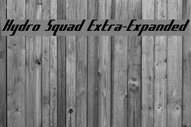 Hydro Squad Extra-Expanded Font examples