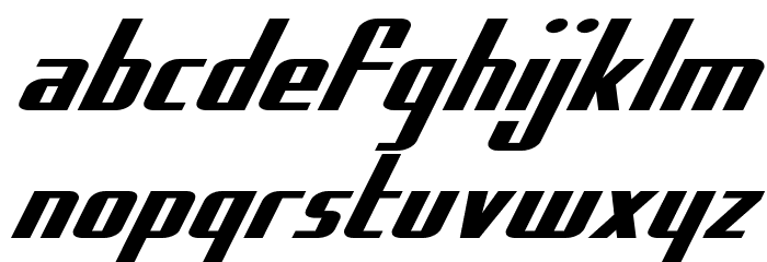 Hydro Squad Extra-Expanded Font LOWERCASE