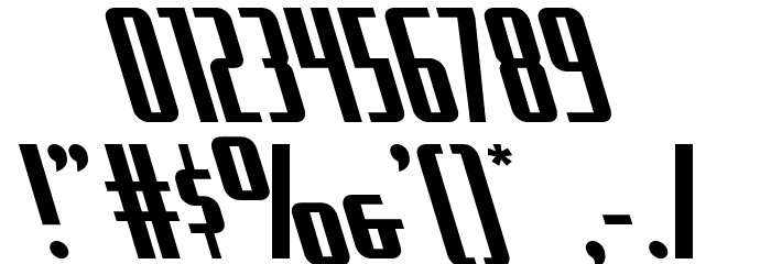 Hydro Squad Leftalic Font OTHER CHARS