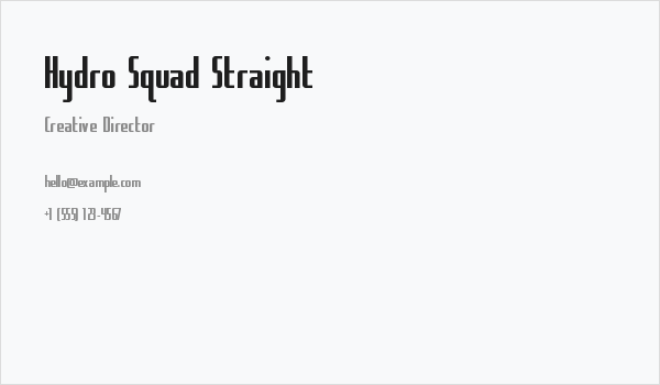 Hydro Squad Straight Business Card