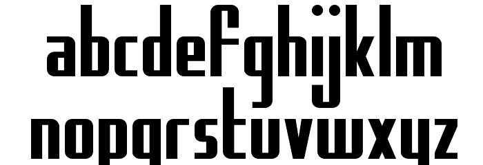 Hydro Squad Straight Font LOWERCASE