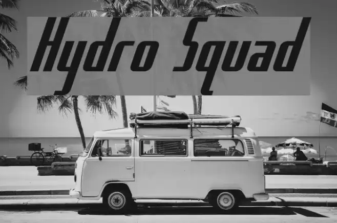 Hydro Squad Font examples