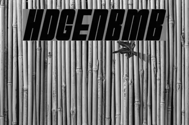 HydrogenBomb Font examples