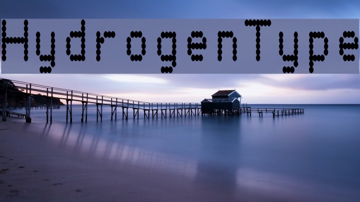 HydrogenType Font examples