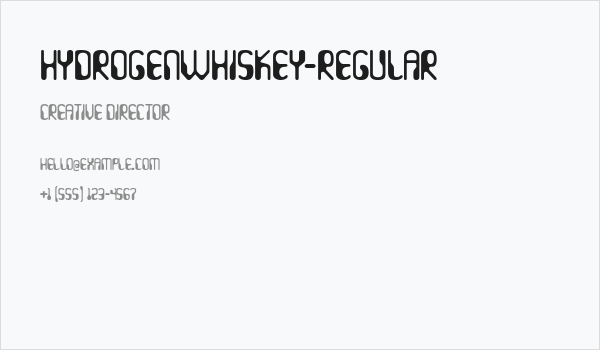 HydrogenWhiskey-Regular Business Card