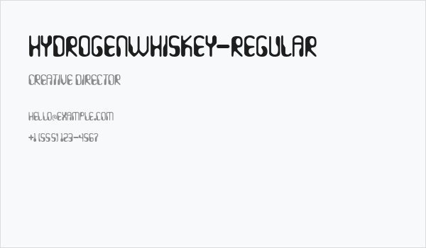 HydrogenWhiskey-Regular Business Card