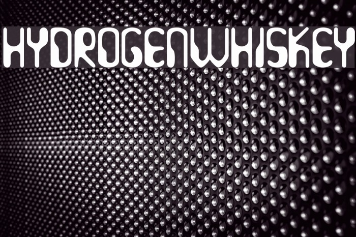 HydrogenWhiskey Font examples