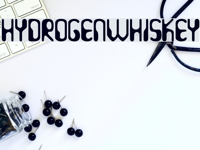 HydrogenWhiskey Font examples