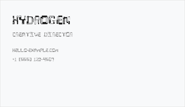 Hydrogen Business Card