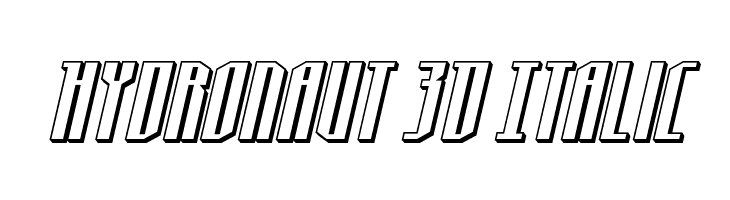 Hydronaut 3D Italic  Descarca Fonturi Gratis