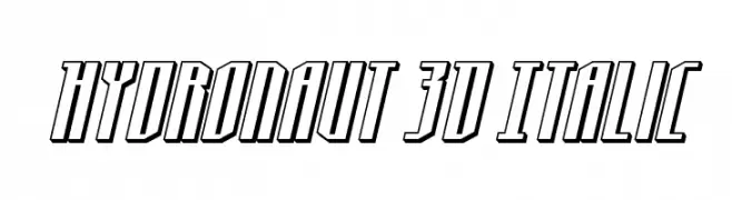 Hydronaut 3D Italic  免费字体下载