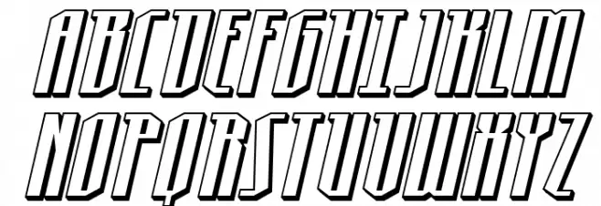 Hydronaut 3D Italic Polices MAJUSCULES