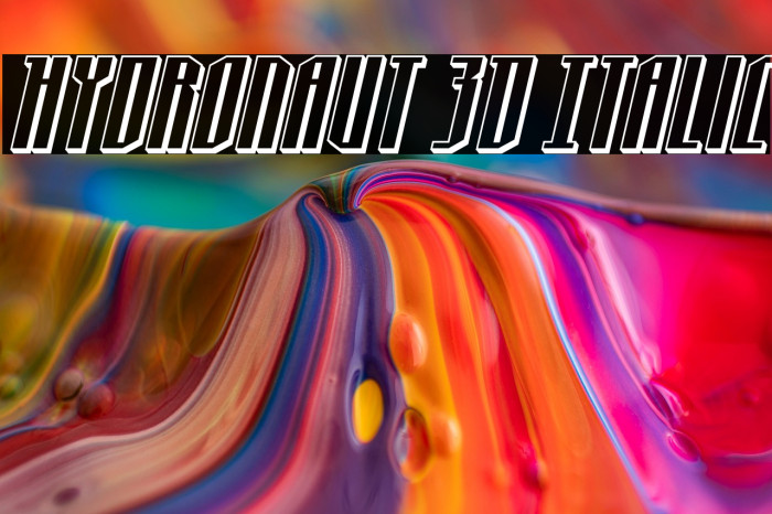 Hydronaut 3D Italic Example 1