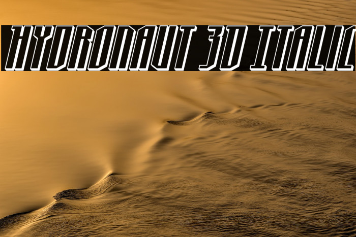 Hydronaut 3D Italic Example 3