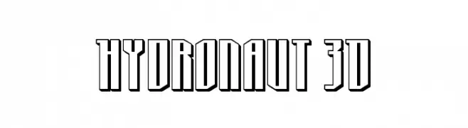 Hydronaut 3D  Frei Schriftart Herunterladen