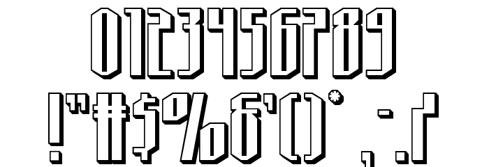 Hydronaut 3D Font OTHER CHARS