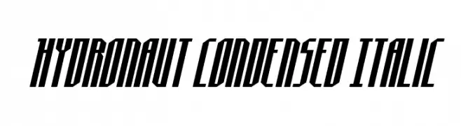Hydronaut Condensed Italic  les polices de caractères gratuit tlcharger