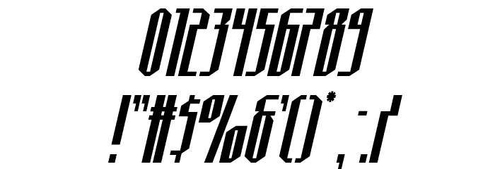 Hydronaut Condensed Italic Font OTHER CHARS