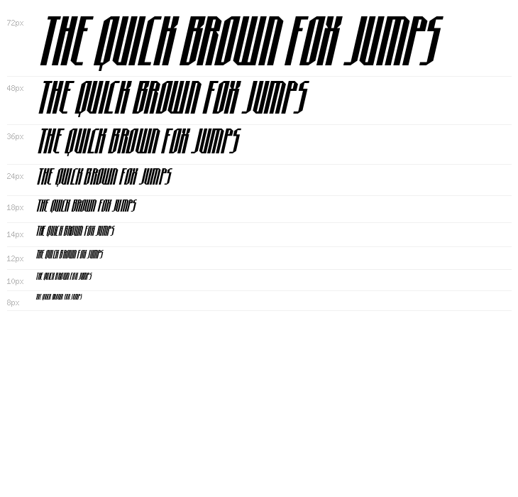 Hydronaut Condensed Italic Waterfall