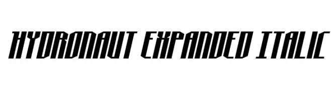 Hydronaut Expanded Italic  Free Fonts Download